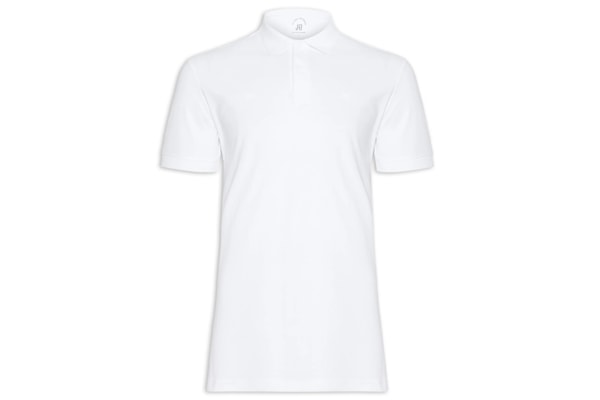 Polo Masculina Piquet Sem Friso - Branco