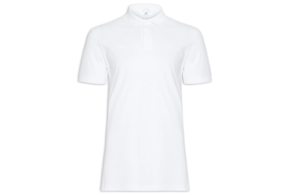 Polo Masculina Piquet Sem Friso - Branco
