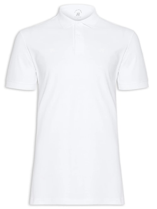 Polo Masculina Piquet Sem Friso - Branco