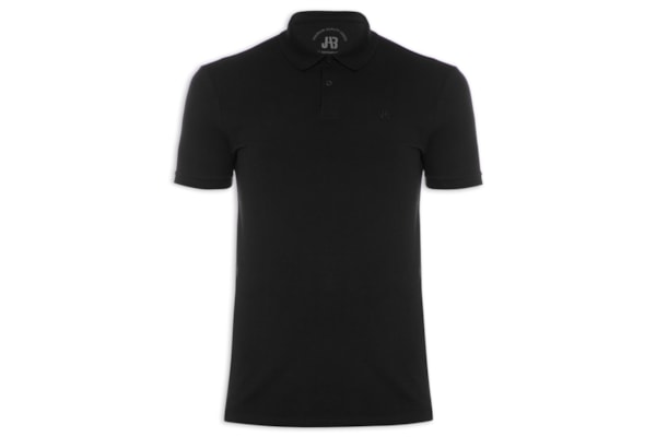 Polo Masculina Piquet Sem Friso - Preto