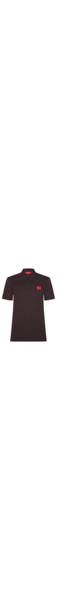 Polo Masculina Piquet Slim-Fit Red Logo - Marrom