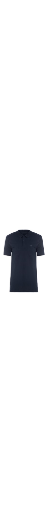 Polo Masculina Piquet Stretch Básica - Azul