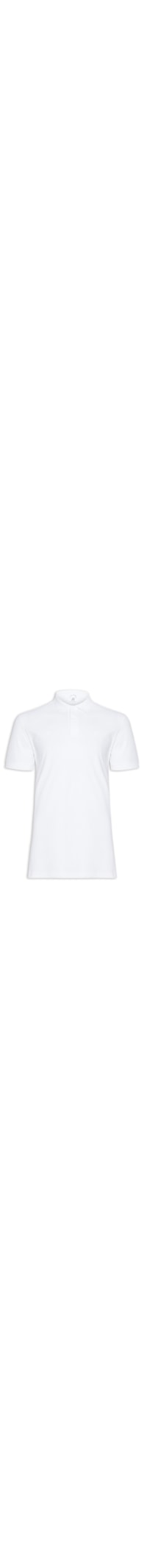 Polo Masculina Piquet Stretch Básica - Branco