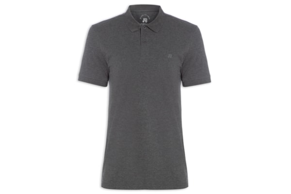 Polo Masculina Piquet Stretch Básica - Cinza