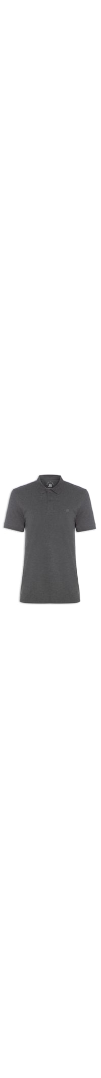 Polo Masculina Piquet Stretch Básica - Cinza