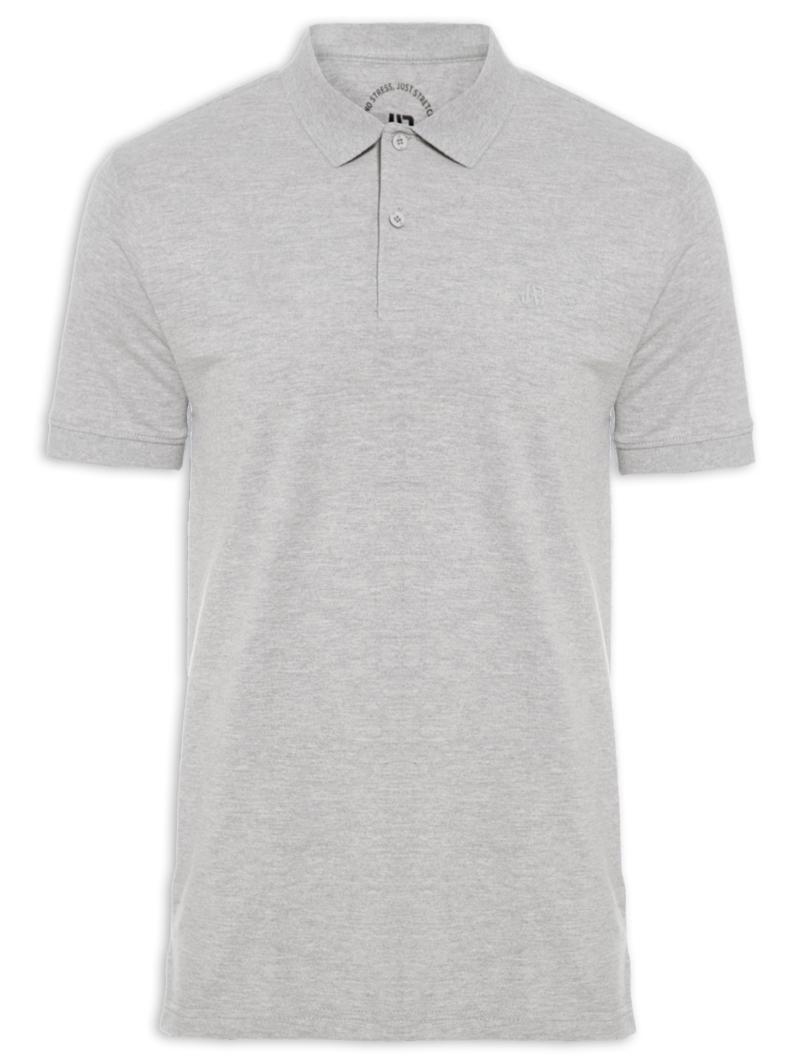 Polo Masculina Piquet Stretch Básica Cinza Jab