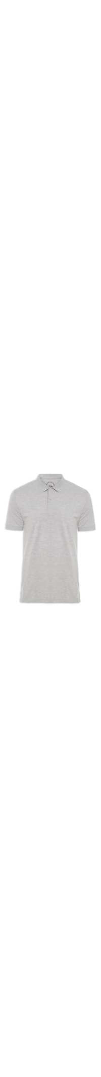 Polo Masculina Piquet Stretch Básica - Cinza