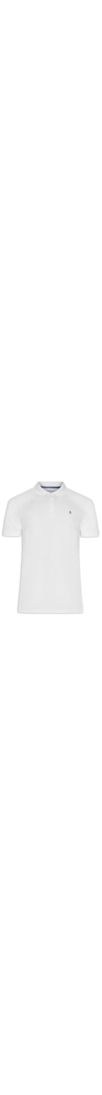 Polo Masculina Piquet Stretch - Branco