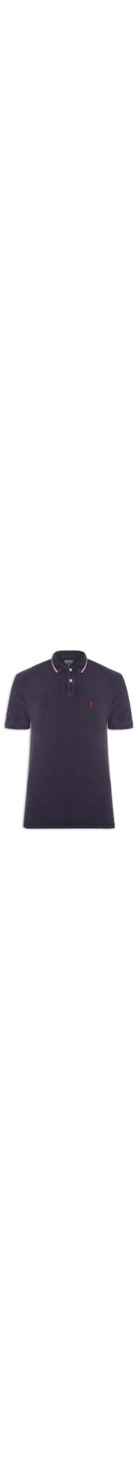 Polo Masculina Piquet Tridente - Azul