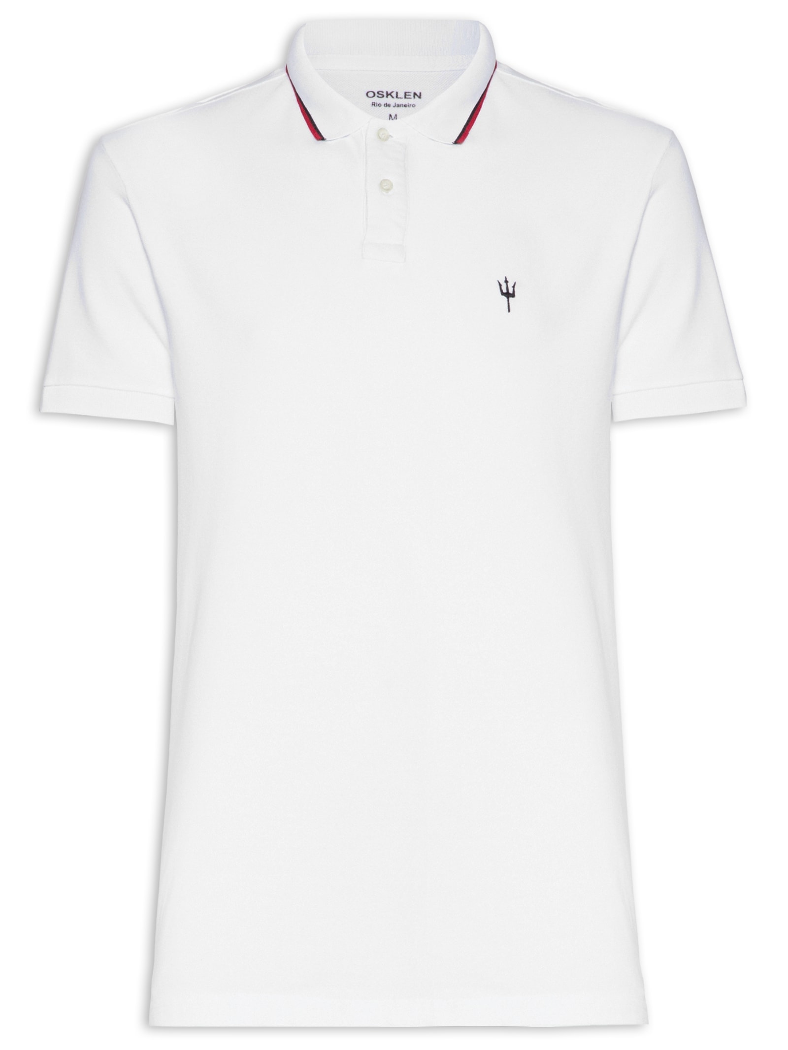 Polo Masculina Piquet Tridente Branco Osklen