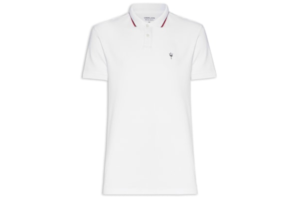 Polo Masculina Piquet Tridente - Branco