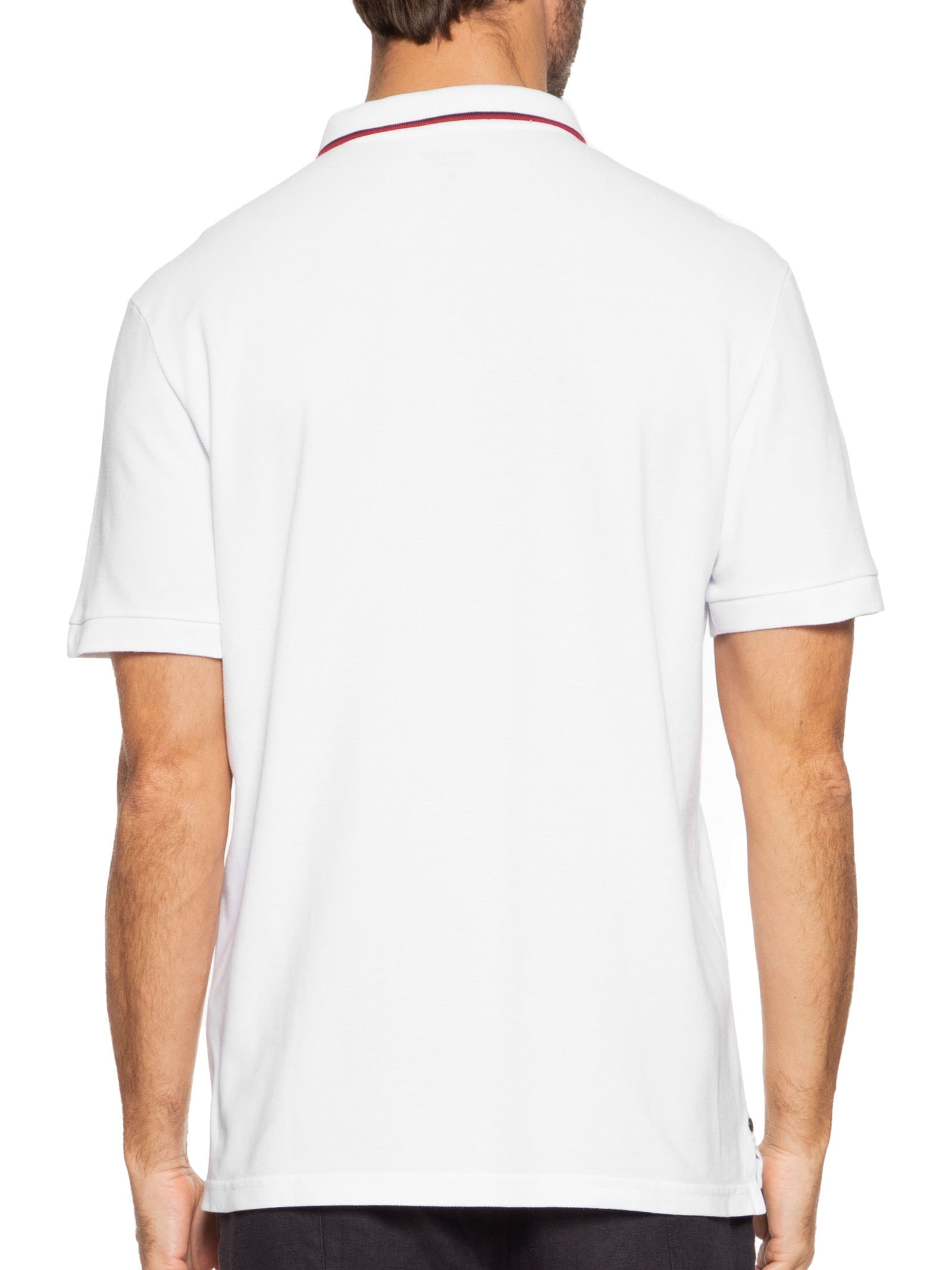 Polo Masculina Piquet Tridente Branco Osklen