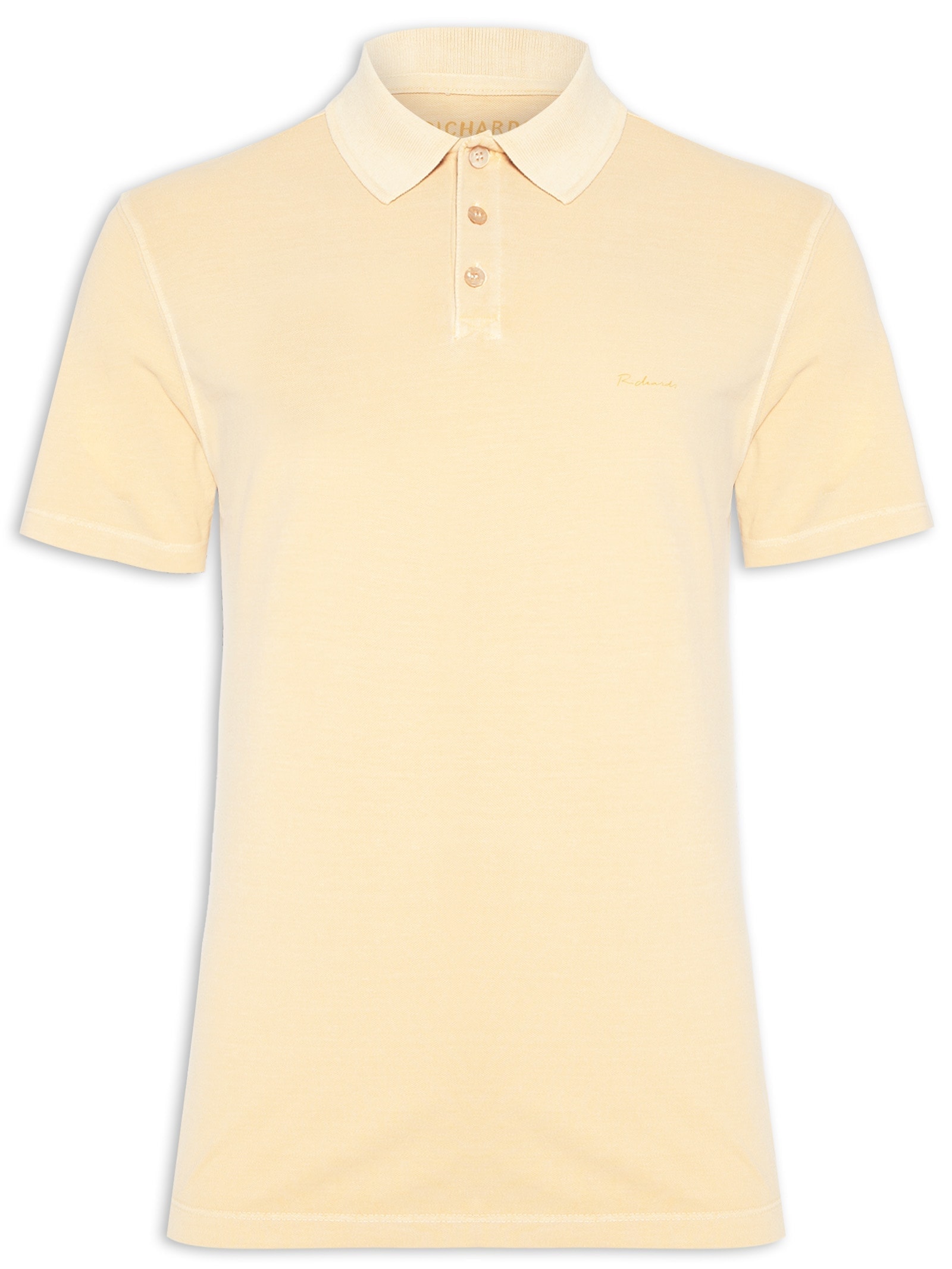 Polo Masculina Píquet Washed Amarelo  Richards