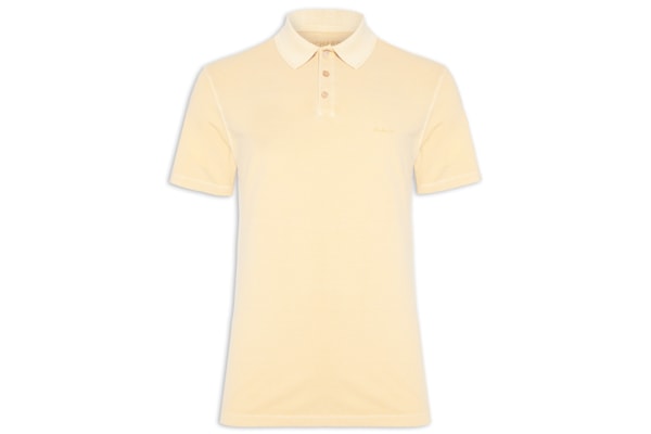 Polo Masculina Píquet Washed - Amarelo 