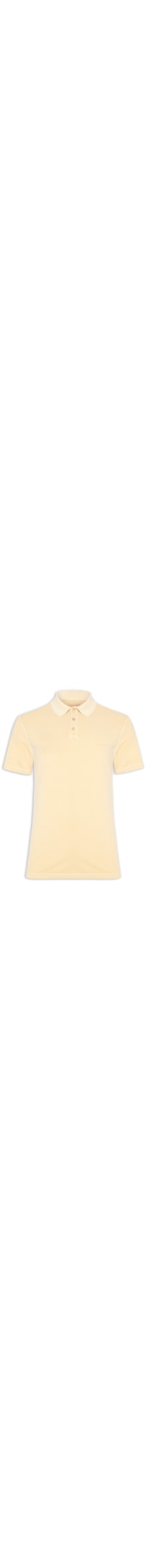 Polo Masculina Píquet Washed - Amarelo