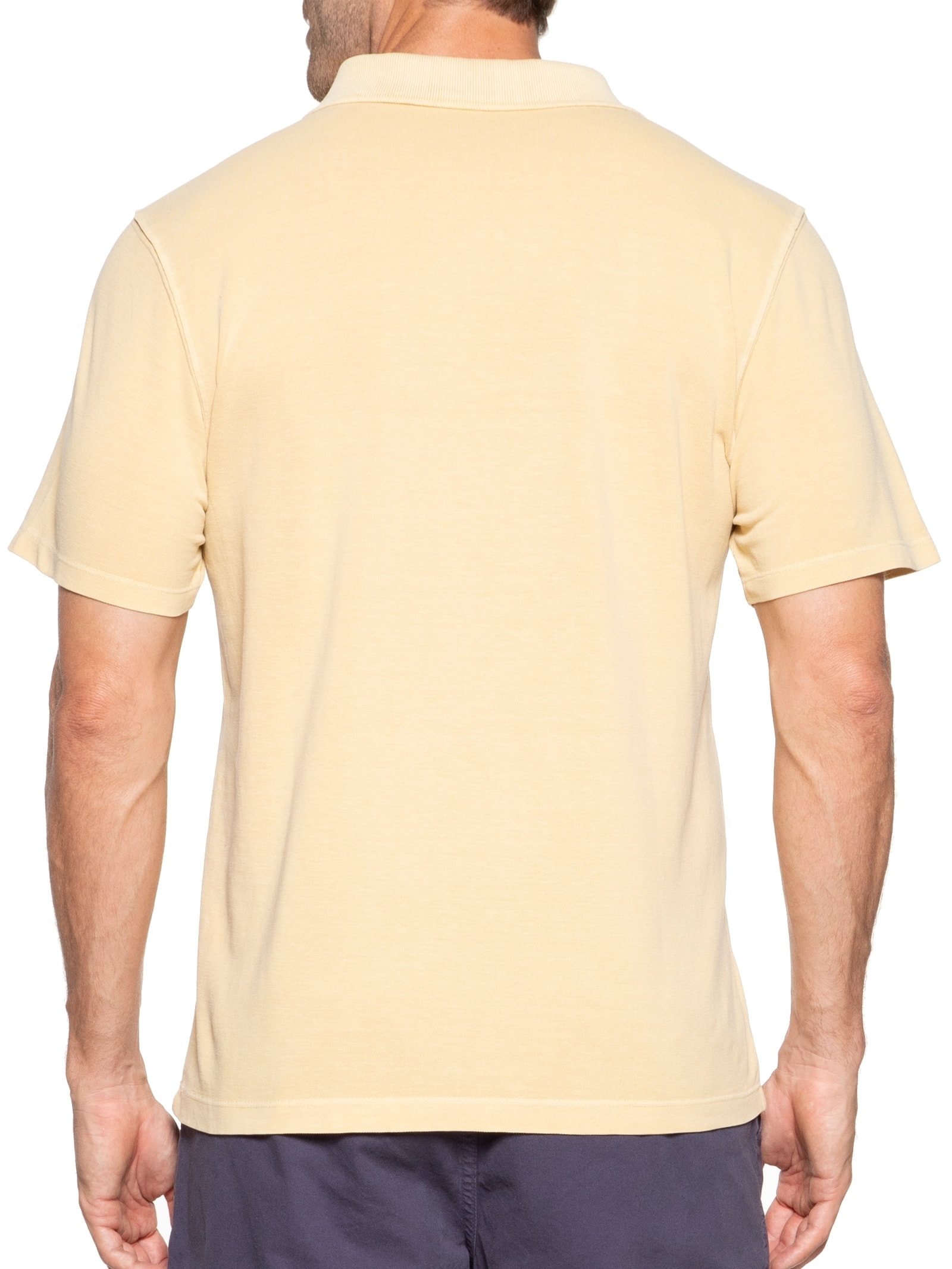 Polo Masculina Píquet Washed Amarelo  Richards