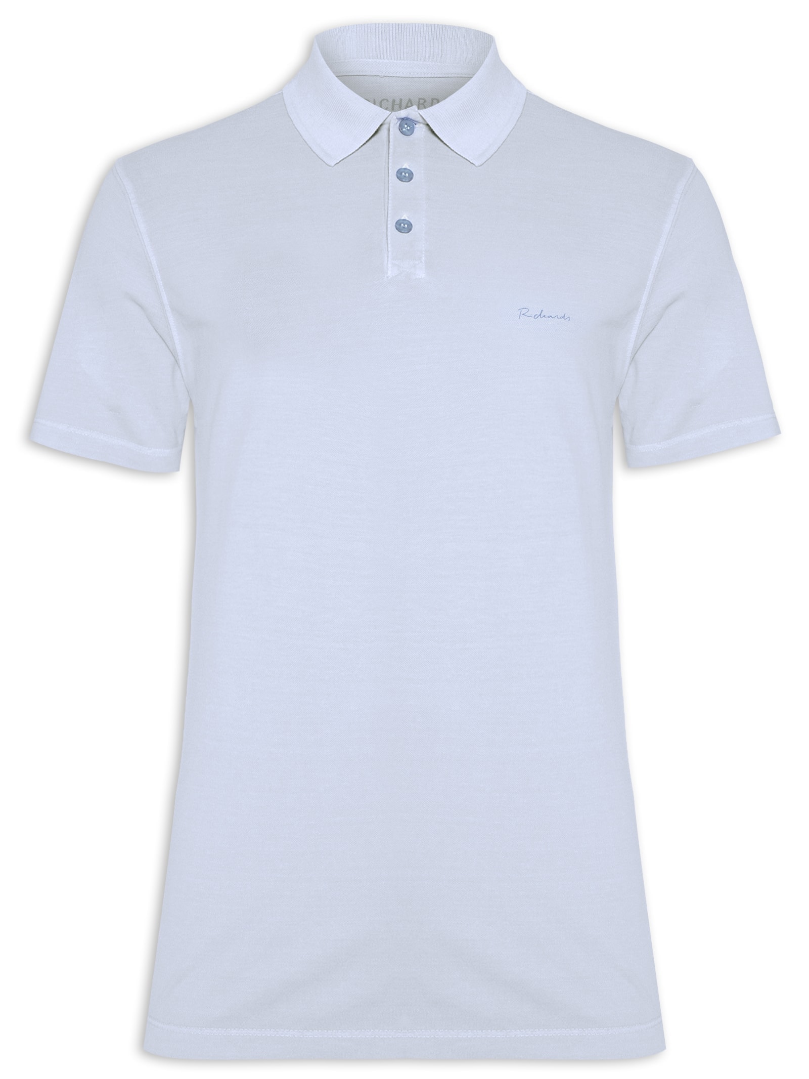 Polo Masculina Píquet Washed Azul Richards