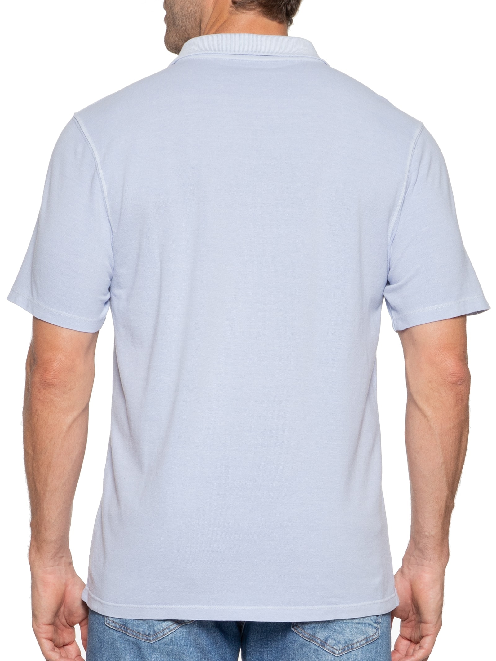 Polo Masculina Píquet Washed Azul Richards