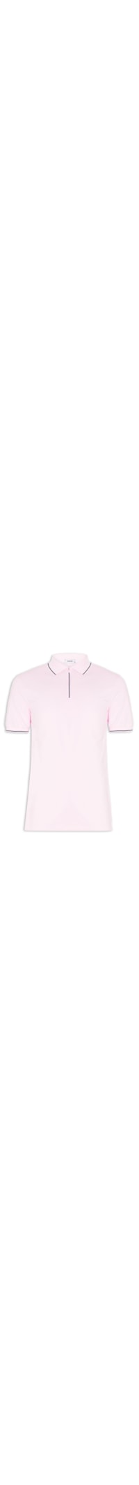 Polo Masculina Piquet Zíper - Rosa