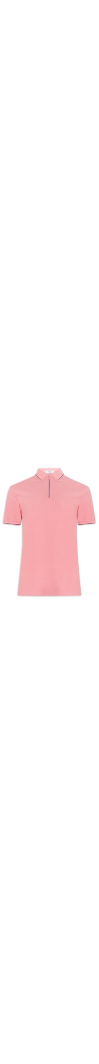 Polo Masculina Piquet Zíper - Rosa