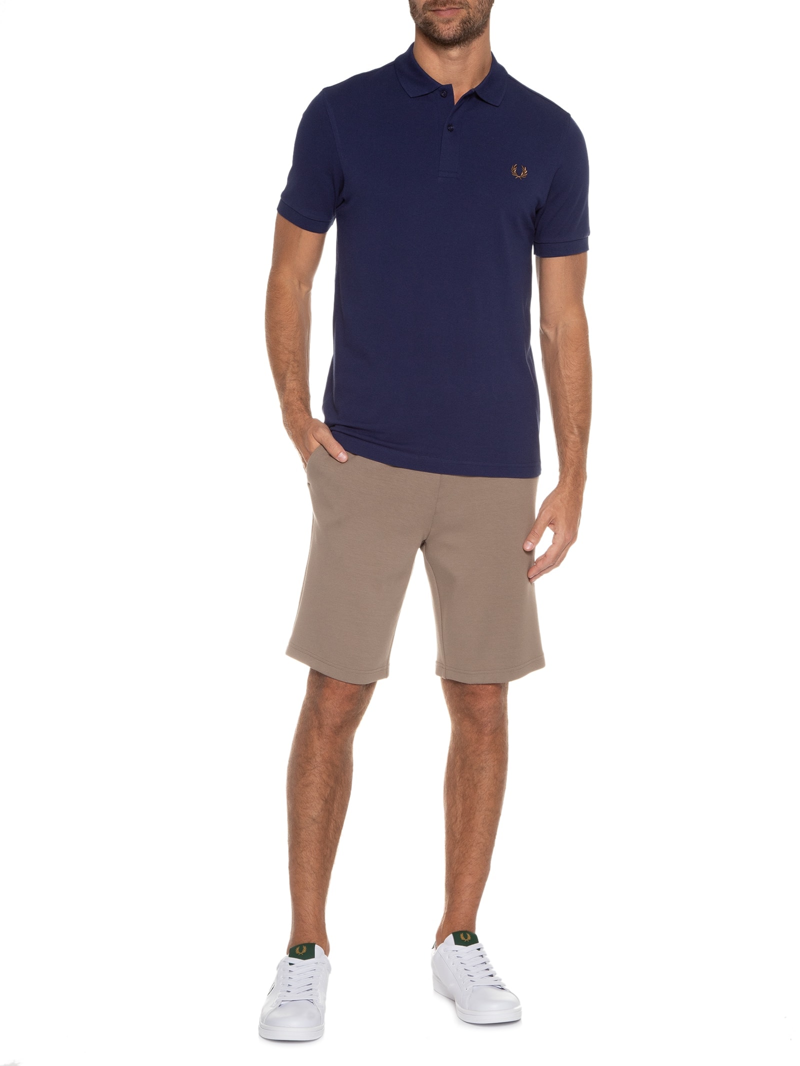 Polo Masculina Plain Fred Perry Azul Fred Perry