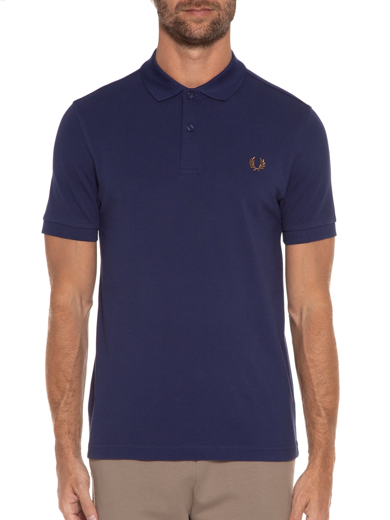 Polo Masculina Plain Fred Perry Azul Fred Perry