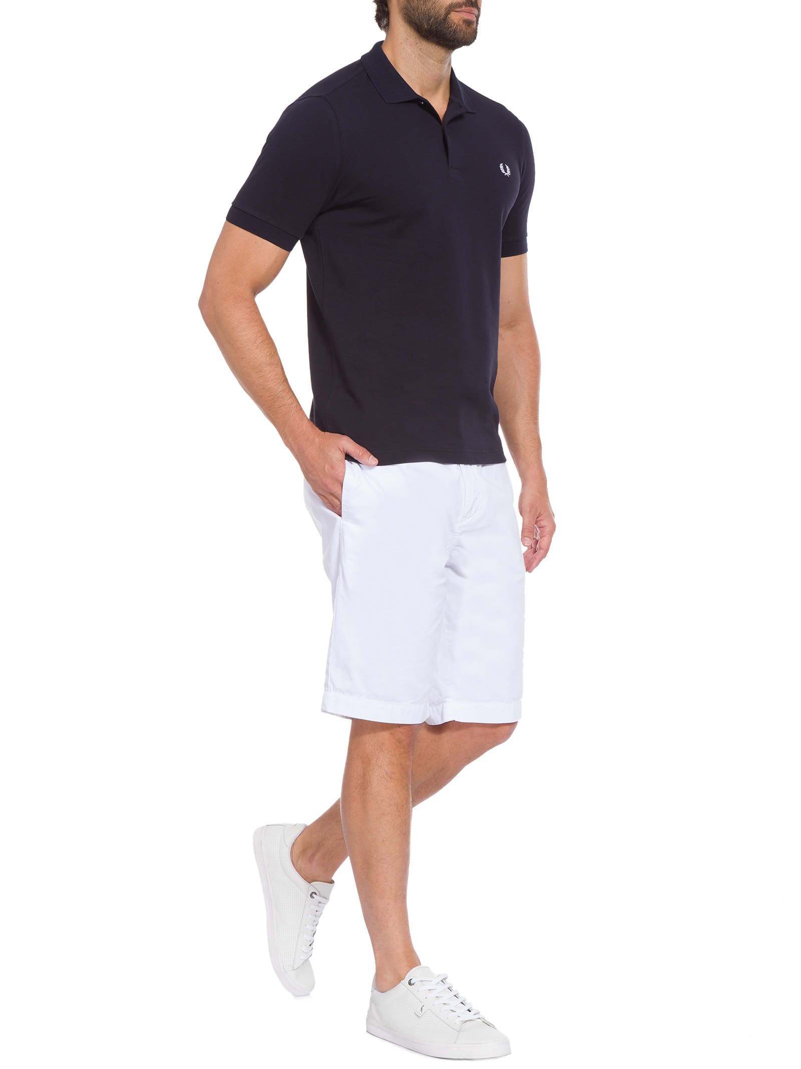 Polo Masculina Plain Shirt Azul Fred Perry