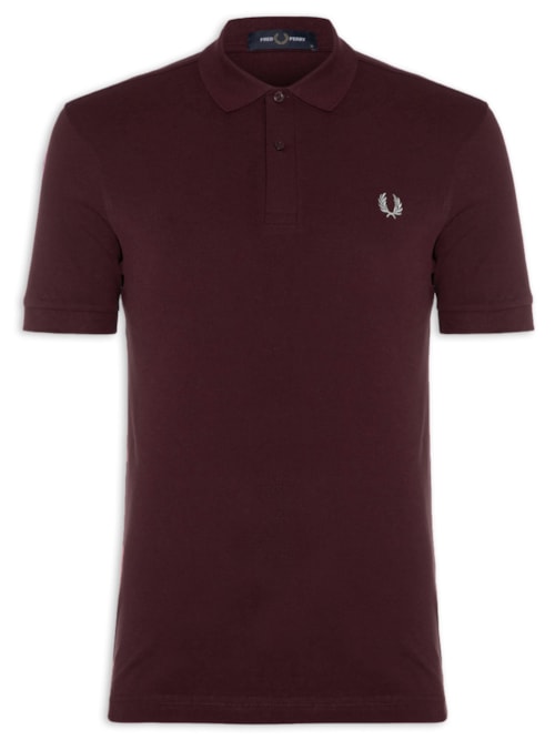 Polo Masculina Plain – Vinho