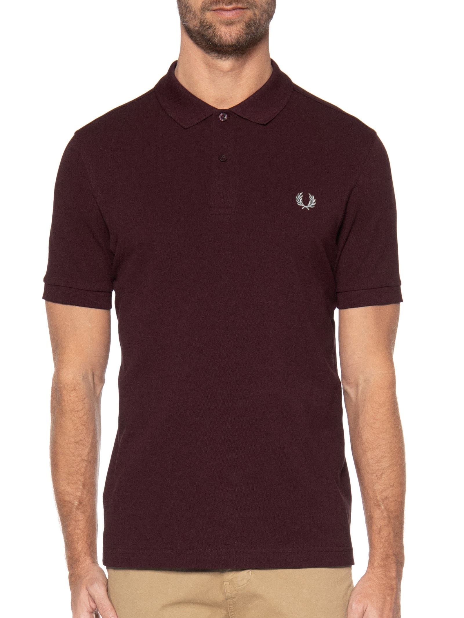 Polo Masculina Plain Vinho Fred Perry
