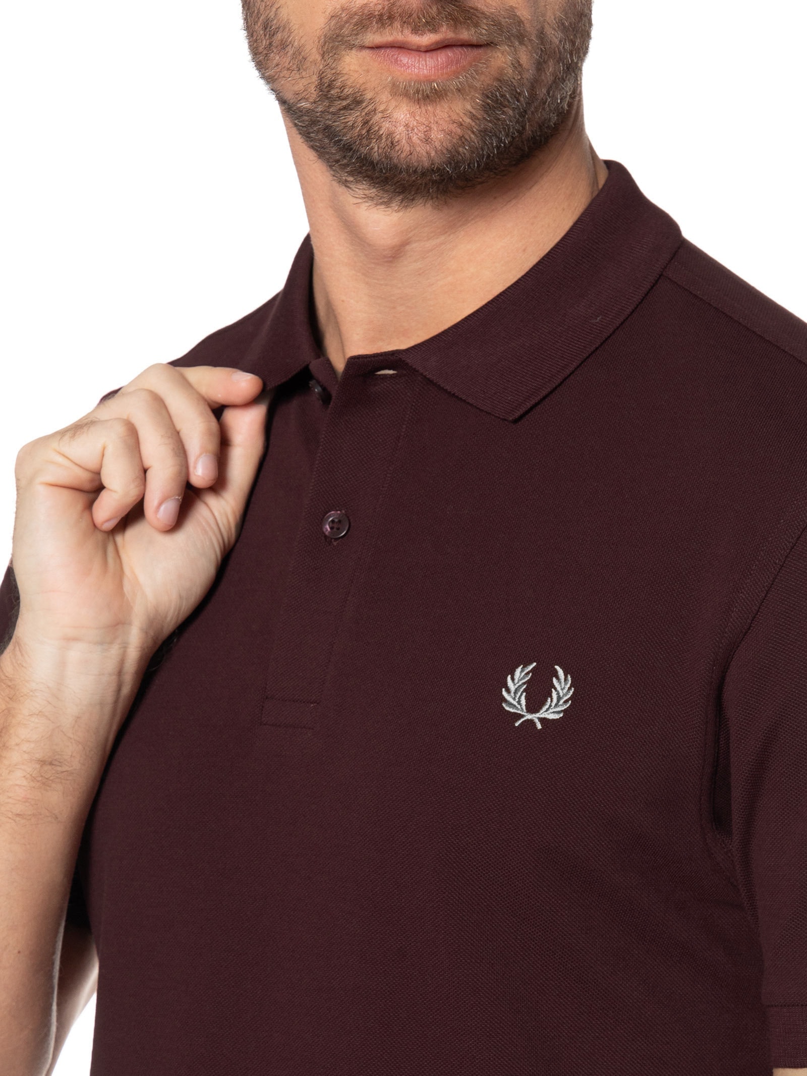 Polo Masculina Plain Vinho Fred Perry