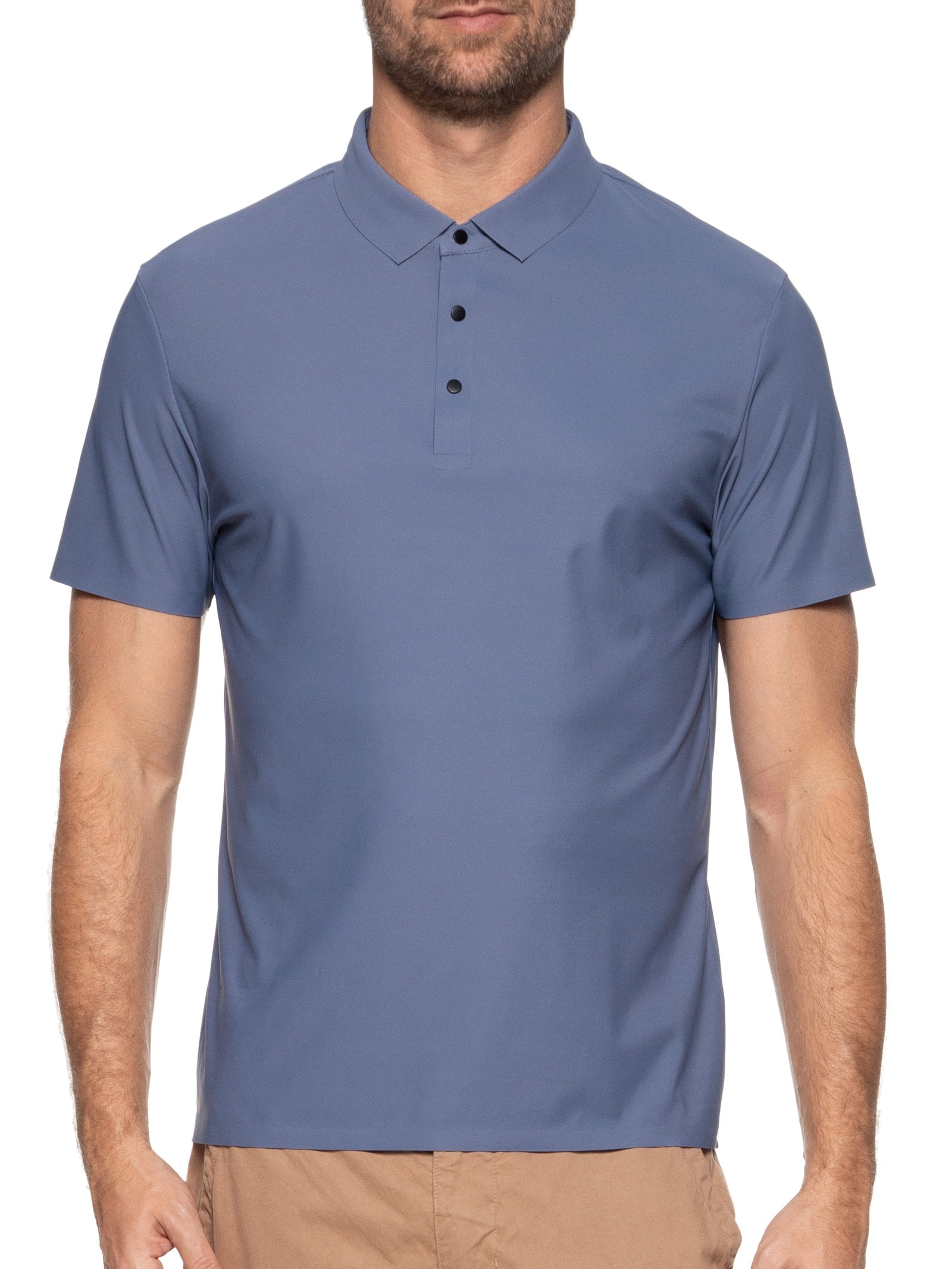 Polo Masculina Poliamida Azul  Basiq Men