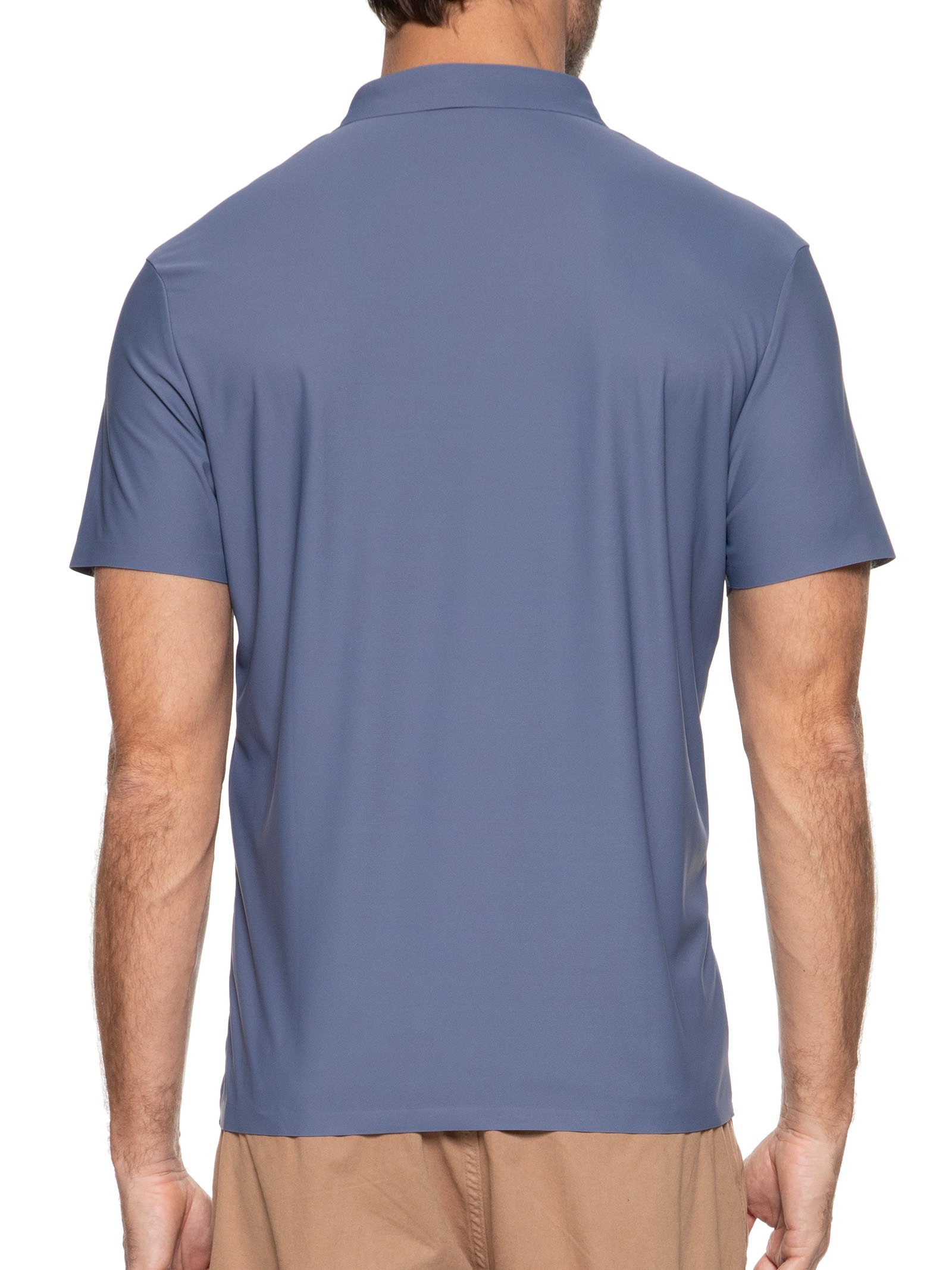 Polo Masculina Poliamida Azul  Basiq Men