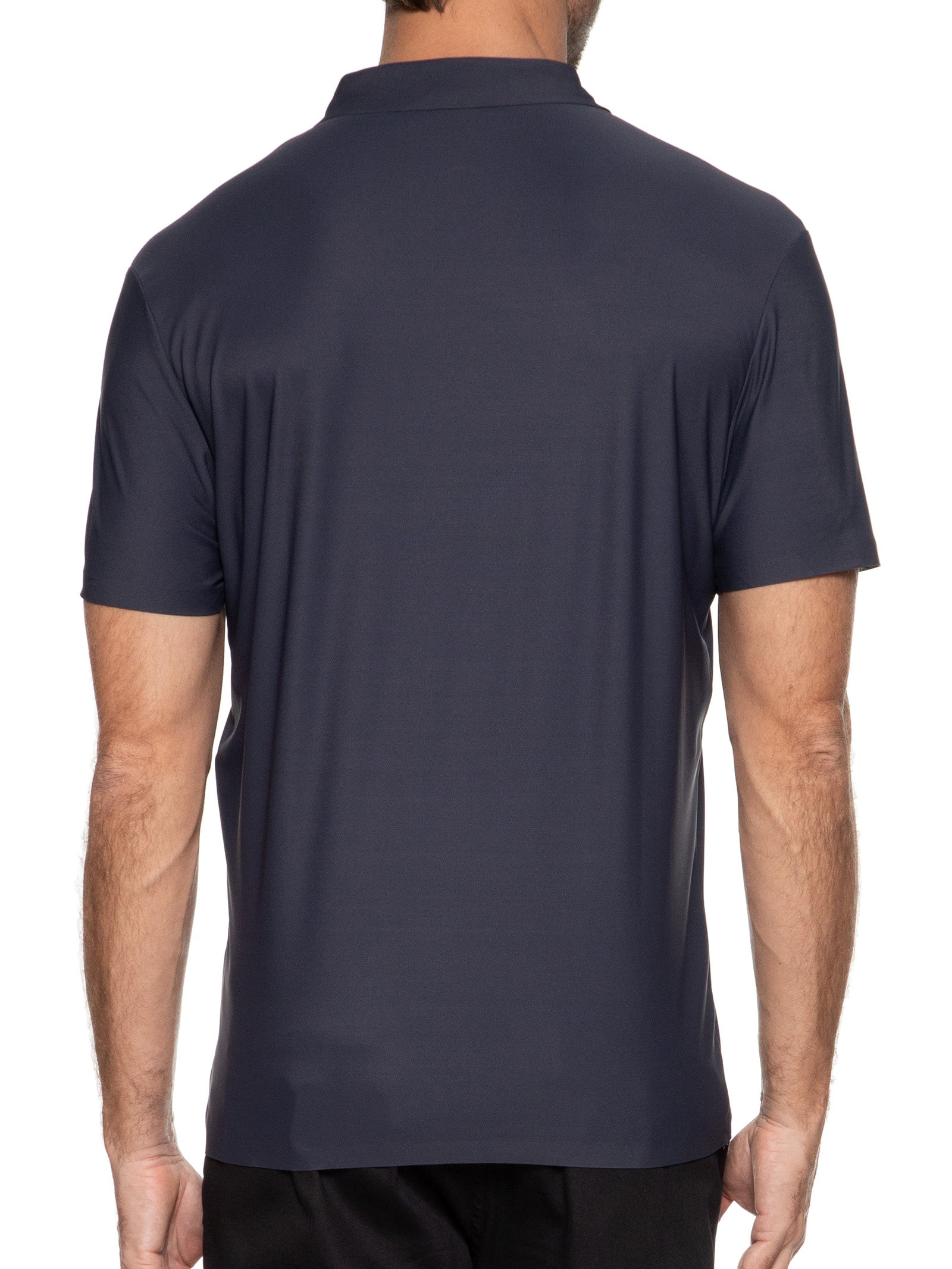 Polo Masculina Poliamida Cinza Basiq Men