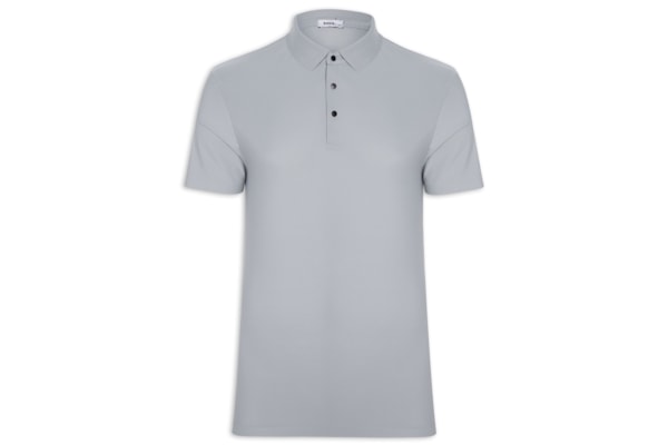 Polo Masculina Poliamida  - Cinza