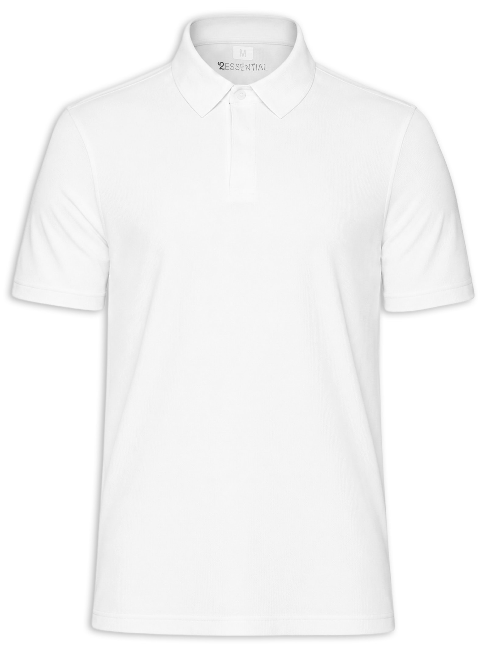 Polo Masculina Poliamida Não Amassa – Branco '2 Essential
