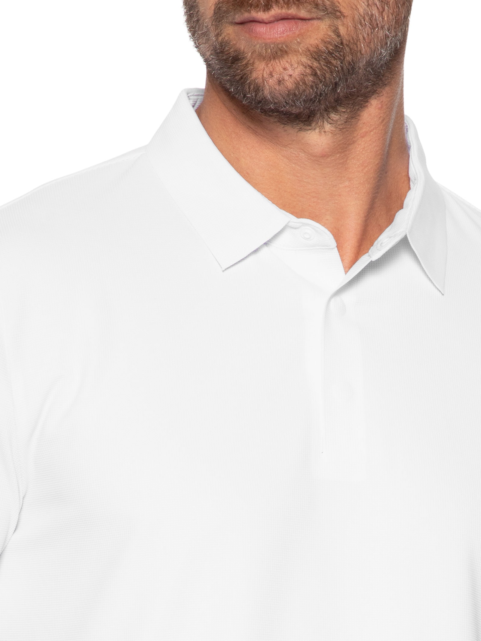 Polo Masculina Poliamida Não Amassa – Branco '2 Essential