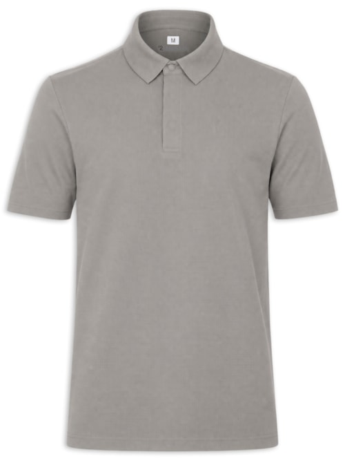 Polo Masculina Poliamida Não Amassa – Cinza
