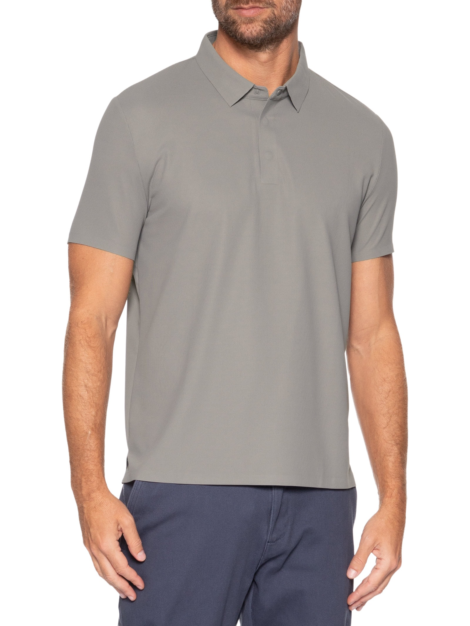 Polo Masculina Poliamida Não Amassa – Cinza '2 Essential