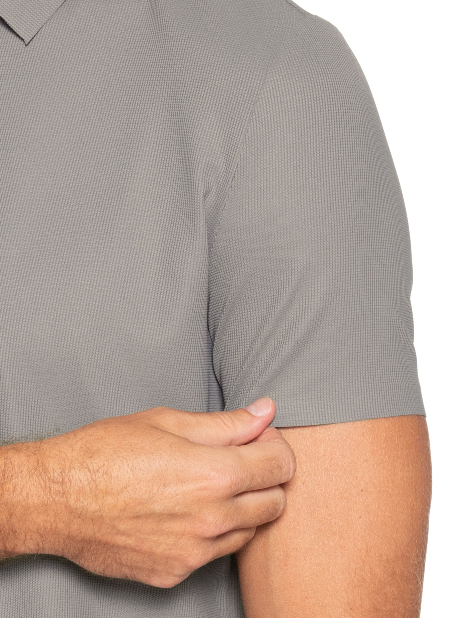 Polo Masculina Poliamida Não Amassa – Cinza '2 Essential