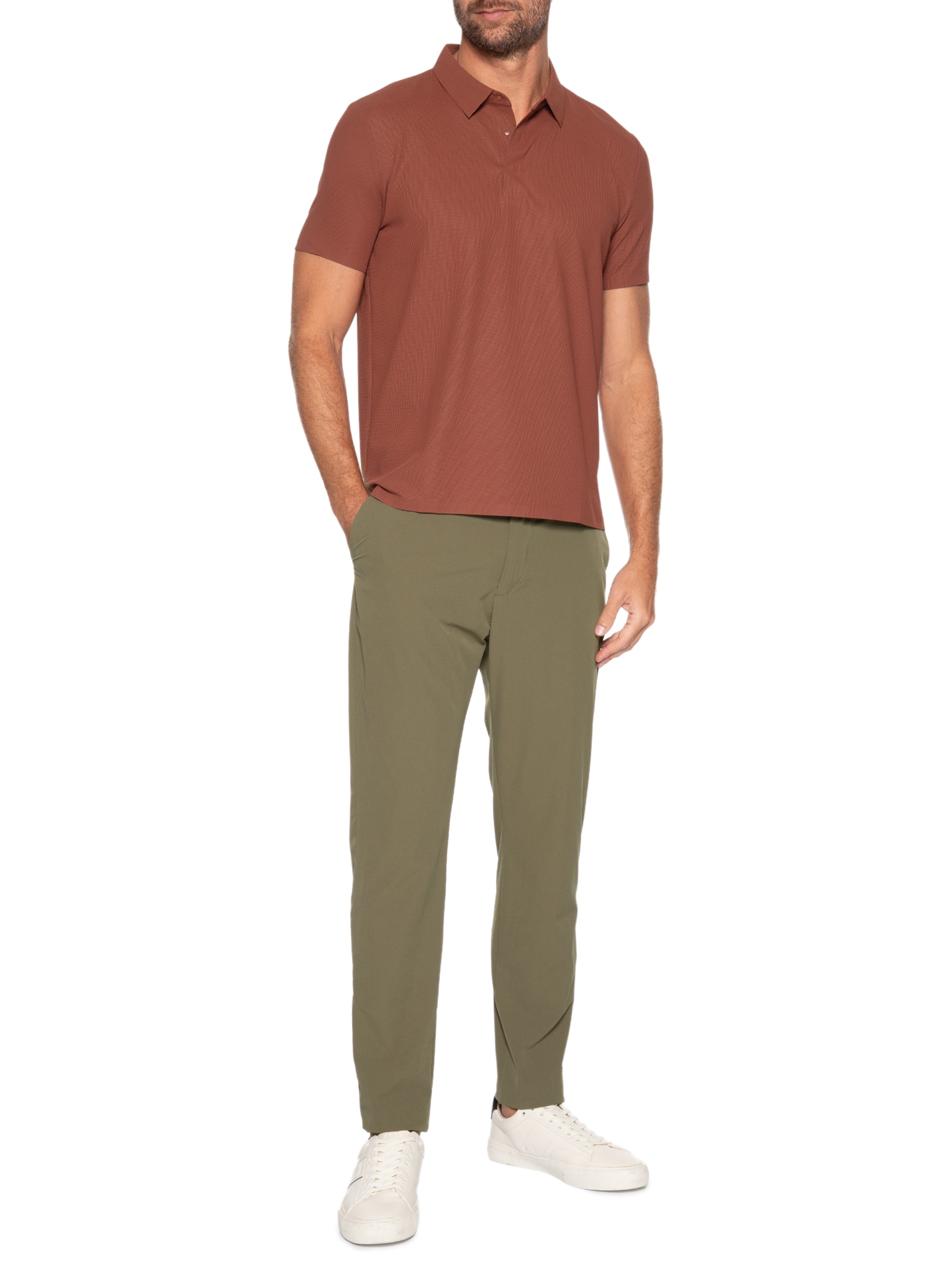 Polo Masculina Poliamida Não Amassa – Vermelho '2 Essential