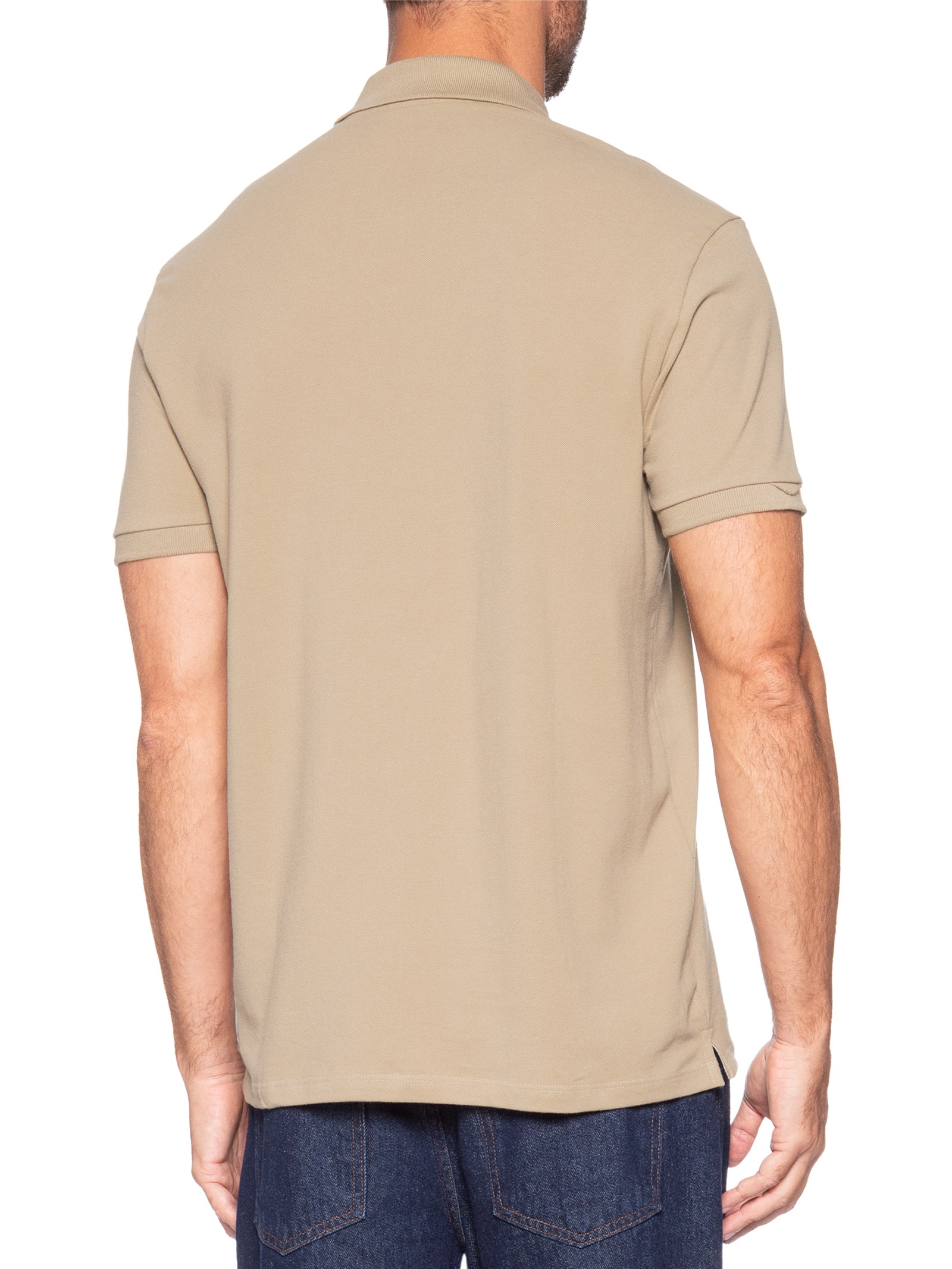 Polo Masculina Premium Em Algodão Bege Calvin Klein Jeans