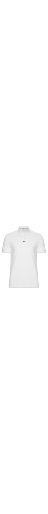 Polo Masculina Premium em Piquet Duplo - Branco