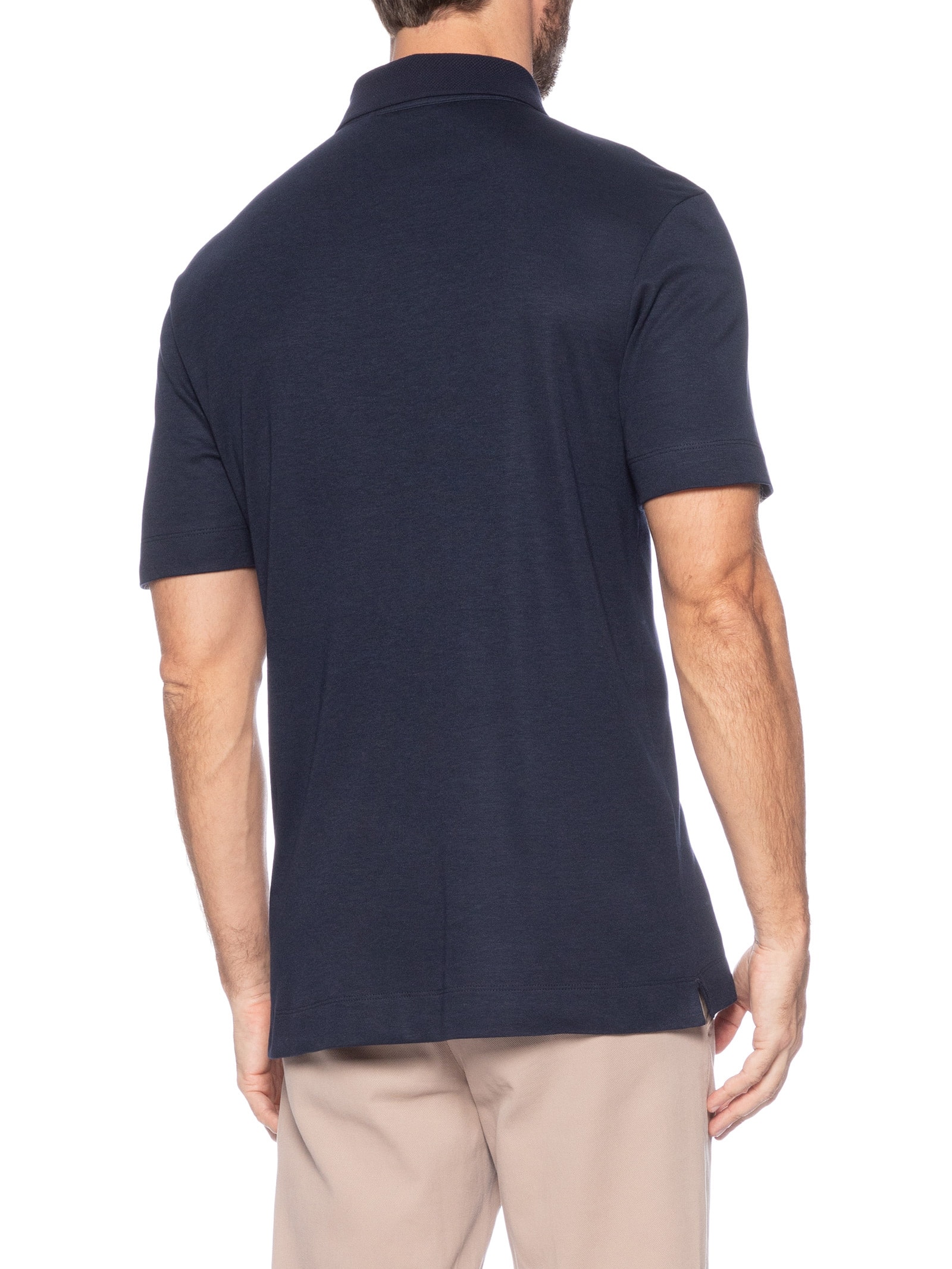 Polo Masculina Press Azul Boss