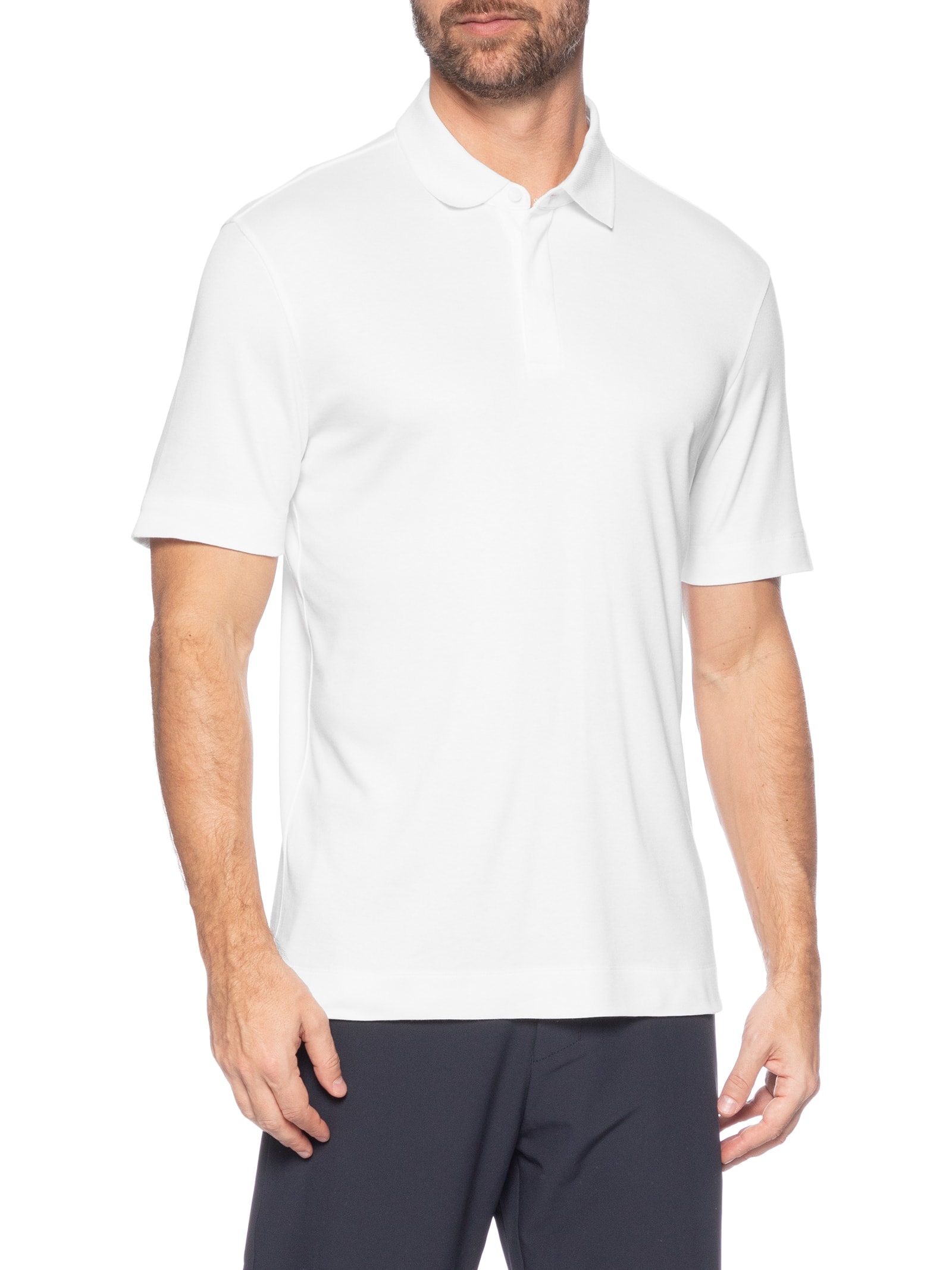 Polo Masculina Press Branco Boss