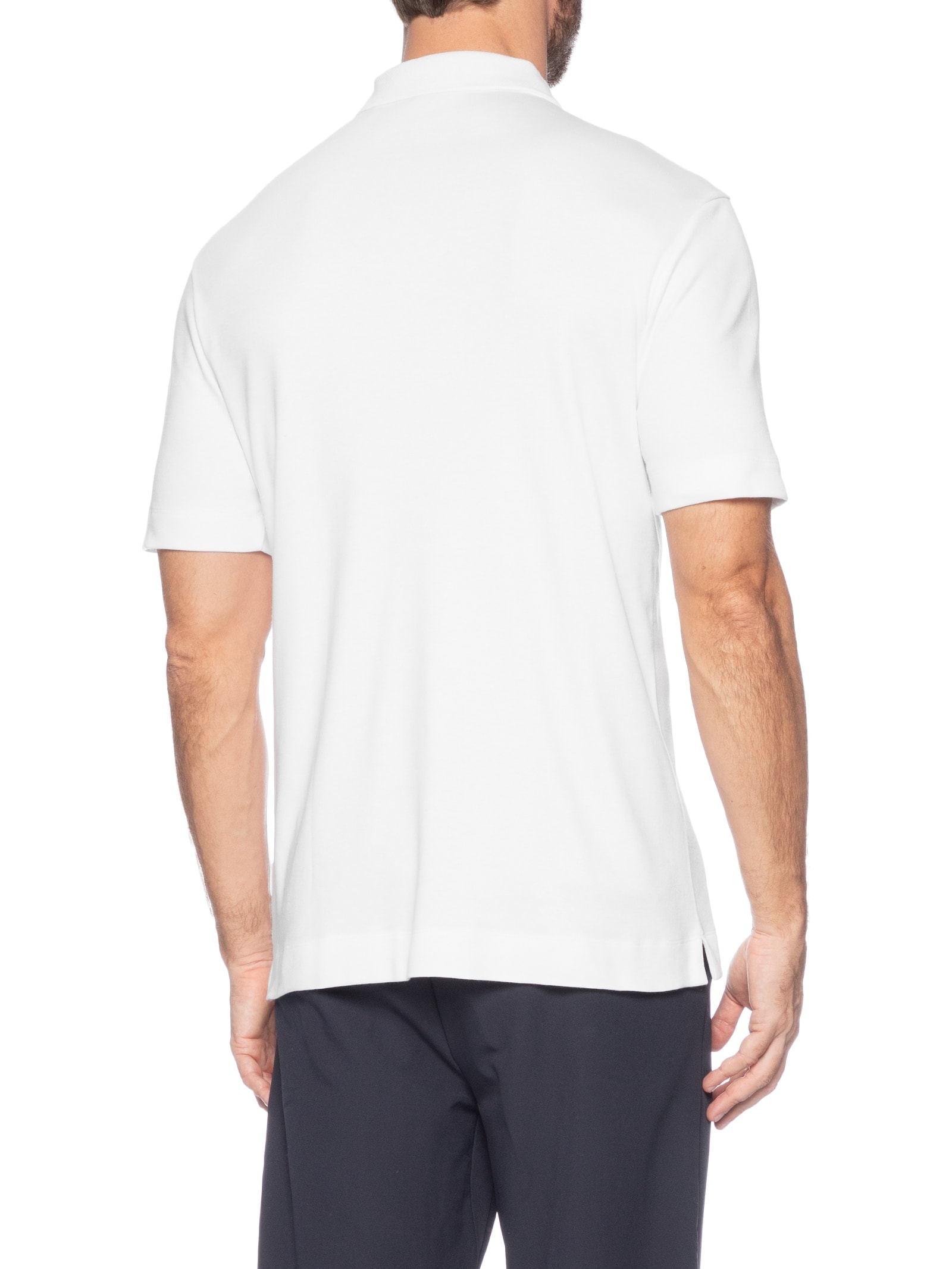 Polo Masculina Press Branco Boss