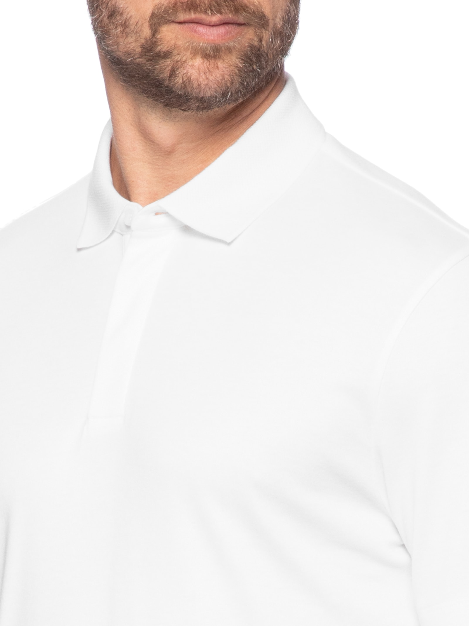 Polo Masculina Press Branco Boss