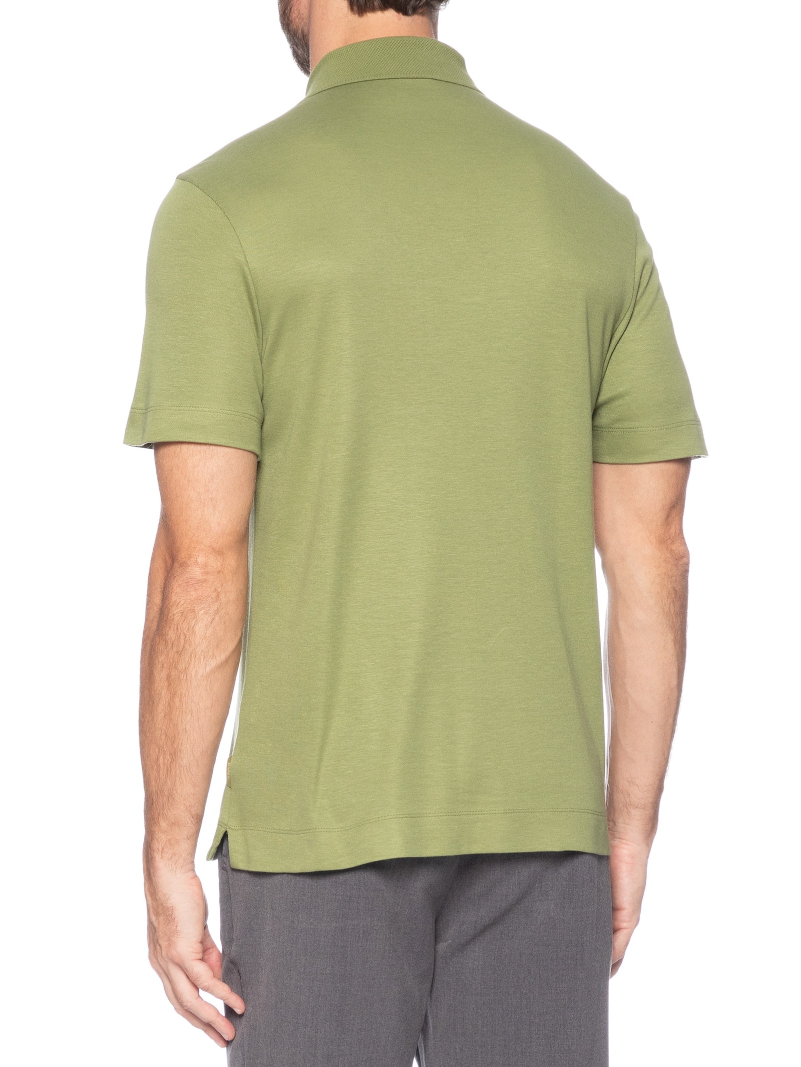 Polo Masculina Press Verde  Boss