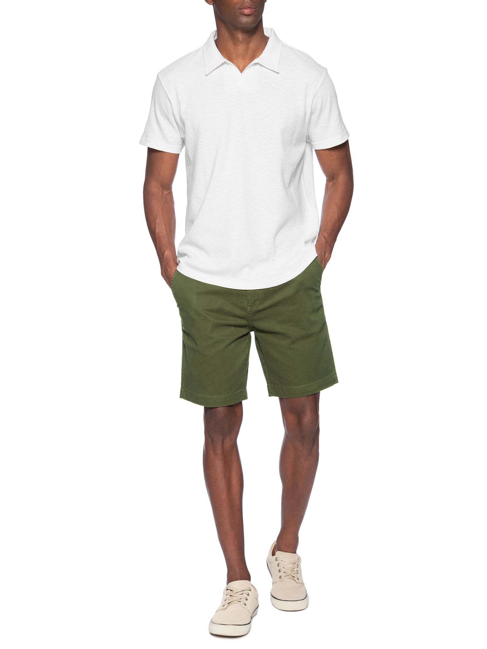 Polo Masculina Quadriler Adler Branco Foxton