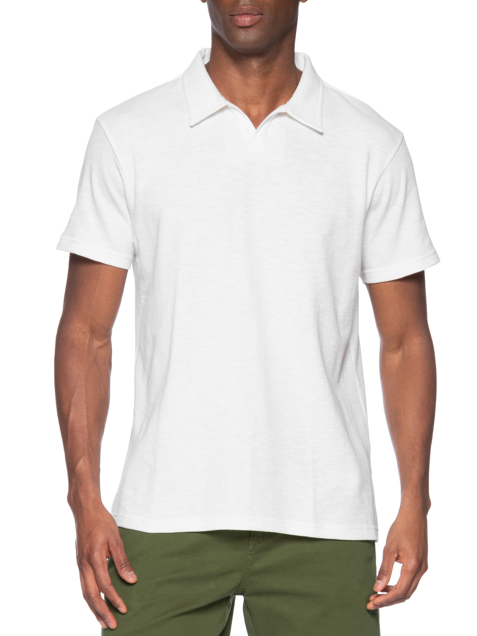 Polo Masculina Quadriler Adler Branco Foxton