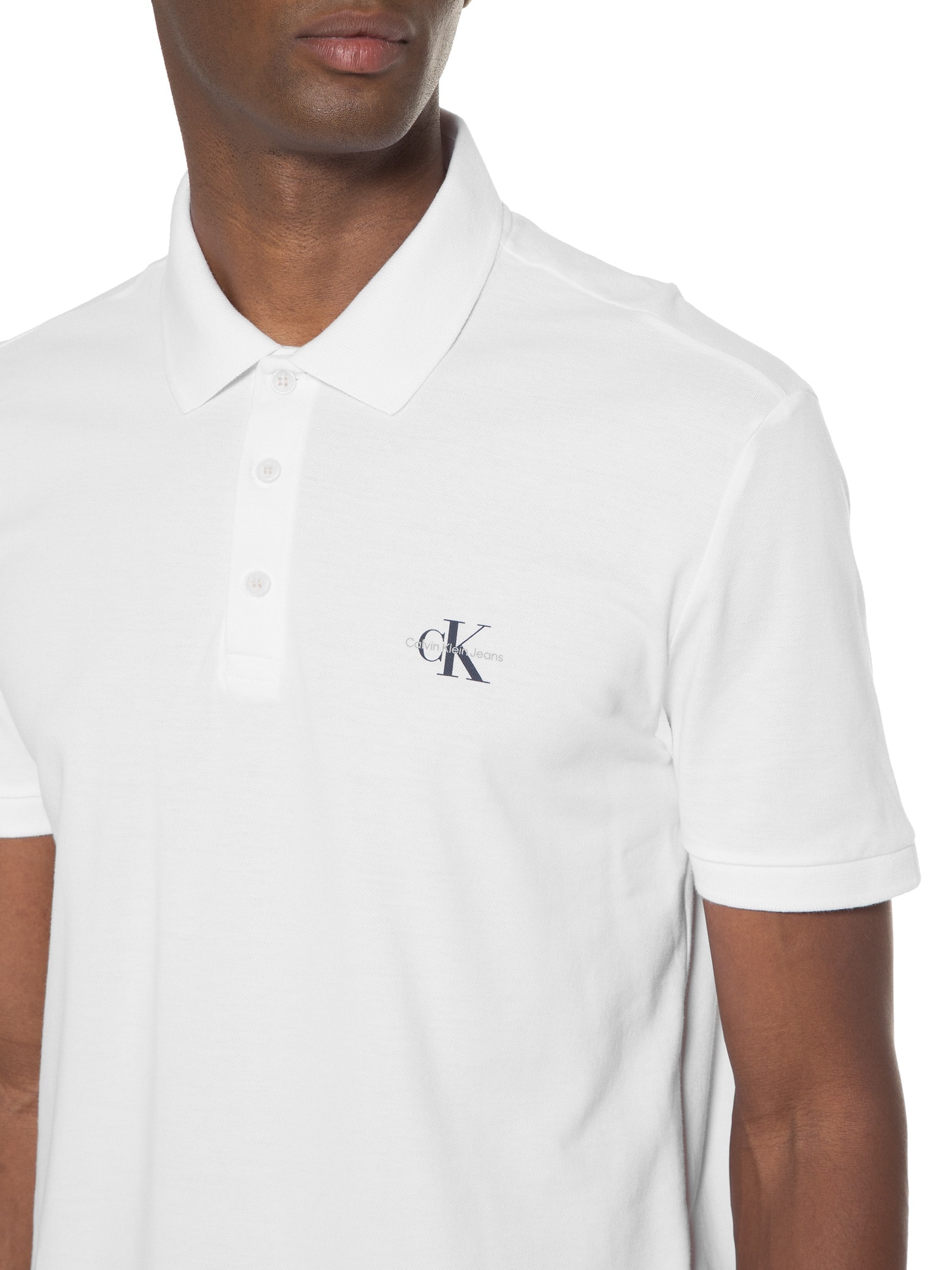 Polo Masculina Re Issue Branco Calvin Klein Jeans